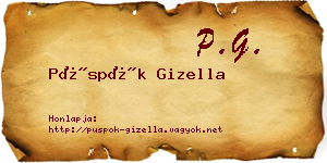 Püspök Gizella névjegykártya